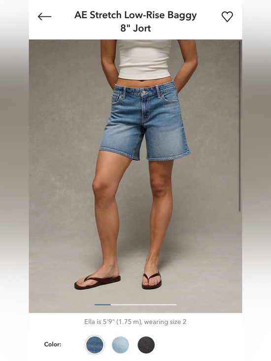 Pants - AE Stretch Low-Rise Baggy Denim Shorts NWT‼️